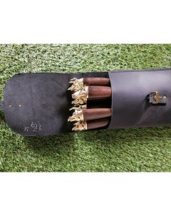 Комплект шампуров Бык объёмная рукоять в кожаном чехле Shampurs