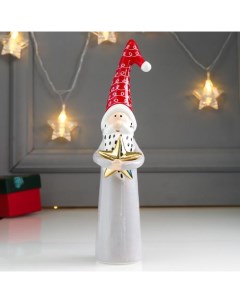 Новогодний сувенир Дедушка Мороз со звездочкой в обнимку 4847513 23 6х5 9х7 2 см Nobrand