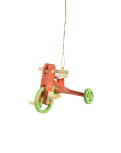 Елочная игрушка велосипед T04156 WS CB_Ch_00_410 3 1 шт разноцветная Wood-souvenirs