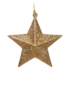 Украшение новогоднее Феникс Презент Звезда в золоте подвесное полипропилен 89095 Феникс present