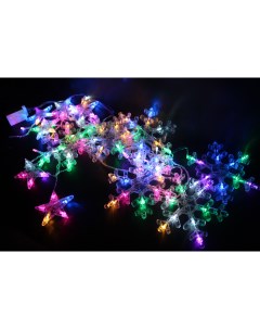 Световая бахрома Снежинки 15050 1 3x0 9 м разноцветный RGB Merry christmas