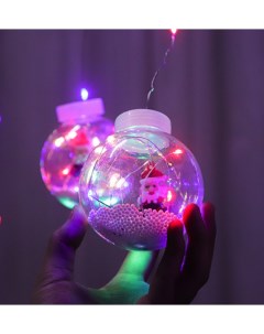 Гирлянда электрическая SnowBall_Santa_4 3м цвет свечения разноцветный Гаджетoff