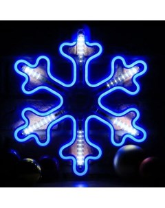 Световая гирлянда новогодняя Снежинка 7696 1 0 5 м синий Merry christmas