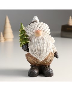 Новогодний сувенир Дед Мороз в шапке шишке с елочкой 9491493 9х7х15 см Nobrand