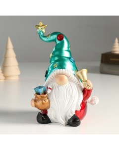 Новогодний сувенир Дед Мороз с колоколом и мешком 9491499 12х9 5х18 см Nobrand