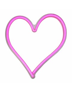 Елочная игрушка Неоновое сердце 1 шт розовый Nobrand