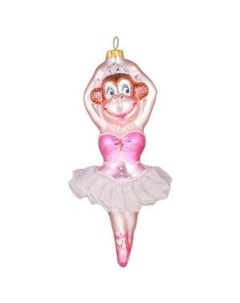 Елочная игрушка Обезьяна балерина 50541 16 5 см 1 шт Nv trading co