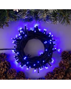 Световая гирлянда новогодняя Christmas LED Lights 5m blue 5 м синий Qvatra
