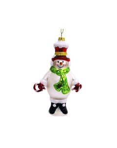 Елочная игрушка Снеговик с новогодними конфетами Y132062 16 7 см 1 шт Nv trading co