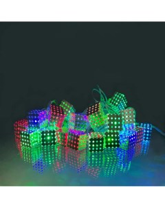 Световая гирлянда новогодняя золотые фонарики QVLGHT GD CB MT 4 м разноцветный Qvatra