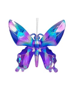 Елочная игрушка Бабочка Тропическая 171817 15 см 1 шт Crystal deco