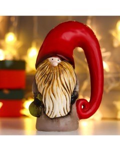 Новогодний сувенир Дед Мороз серый кафтан красный колпак 6494483 16 5х7 5х11 см Nobrand