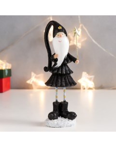 Новогодний сувенир Высокий Дед Мороз в кафтане длинные ножки 7567900 15х5х4 см Nobrand