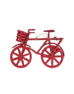 Елочная игрушка Велосипед в красном 89116 1 шт красный Феникс present