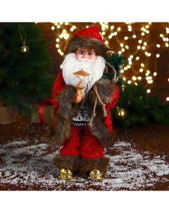 Новогодняя фигурка Дед Мороз двигается фонарь светится 6938390 1 шт Зимнее волшебство