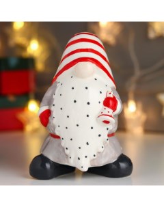 Новогодний сувенир Дед Мороз с колокольчиком 6494494 15х11х9 5 см Nobrand