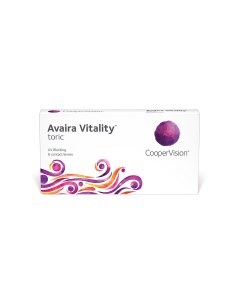 Линзы контактные Avaira Vitality toric 6 шт 3 75 0 75 40 Coopervision