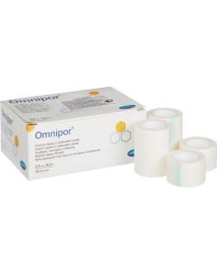 Пластырь OMNIPOR гипоаллергенный из нетканого материала белый 9 2 мх2 5 см 12 шт Hartmann