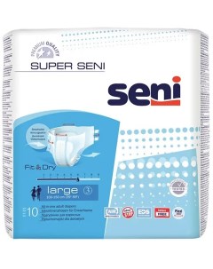 Подгузники для взрослых Super Large 100 150 см 10 шт Seni