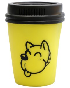 Игрушка для собак Кофе пищащая 10 х 7 см желтая Пижон