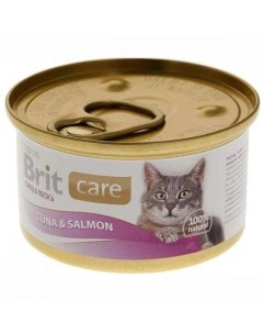 Консервы для кошек Care Тунец и лосось 80 г Brit*