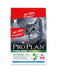 Сухой корм для кошек Sterilised Optirenal кролик 2 4 0 6кг Pro plan