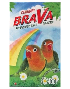 Сухой корм для средних попугаев 3 шт по 400 г Brava