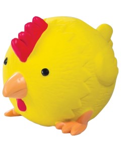 Игрушка для собак из латекса Цыпленок мяч 100 мм желтый Триол