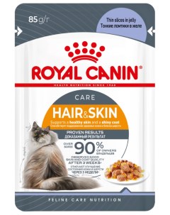 Влажный корм для кошек Hair Skin для поддержания здоровья кожи и шерсти 85 г Royal canin