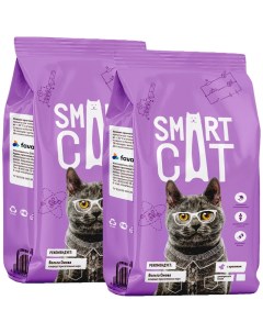 Сухой корм для кошек CAT с кроликом 2 шт по 5 кг Smart cat
