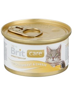 Консервы для кошек Care курица сыр 24шт по 80г Brit*