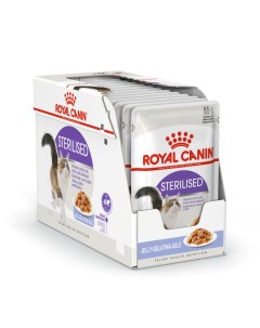 Влажный корм для кошек Sterilised с мясом в желе 28шт по 85г Royal canin