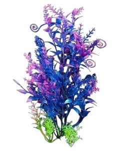 Искусственное растение аквариумное фиолетовый 6x24 см 4 шт Пижон