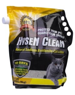 Наполнитель туалетов для кошек бентонитовый натриевый 4 кг 6 шт Hysen clean