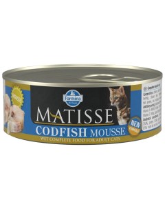 Влажный корм для кошек Matisse Codfish Mousse мусс с треской 12x80 г Farmina