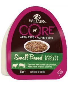 Влажный корм для собак Core Small Breed баранина оленина картофель морковь 85 г Wellness core