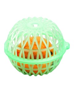 Игрушка для кошек Мышь в пластиковом шаре зеленый шар оранжевая мышь 7х5 см Пижон