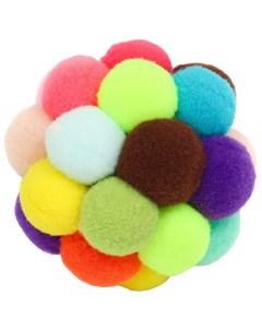 Игрушка для кошек мяч плюшевый Пузырь 6 см микс цветов Пижон