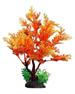 Искусственное растение аквариумное оранжевый 15 см 2 шт Пижон