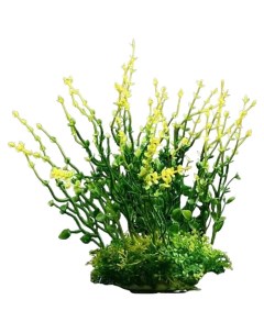 Искусственное растение аквариумное зеленый 20 см 2 шт Пижон