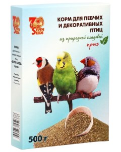 Сухой корм для птиц просо 500 г 3 шт Seven seeds