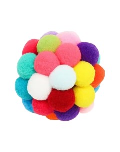 Игрушка для кошек мяч плюшевый Пузырь 7 см микс цветов Пижон