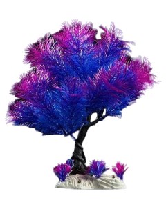 Искусственное растение аквариумное фиолетовый 18х6 5х27 см 2 шт Пижон