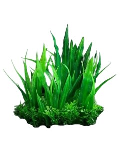 Искусственное растение аквариумное зеленый 15 см 3 шт Пижон