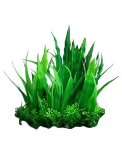 Искусственное растение аквариумное зеленый 15 см 2 шт Пижон