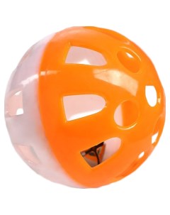 Игрушка для кошек Луна Шарик с бубенчиком оранжевый 3 8 см Пижон