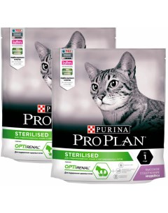 Сухой корм для кошек Cat Optirenal Sterilised Turkey индейка 2 шт по 0 4 кг Pro plan