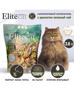 Впитывающий наполнитель Chrysolite Crystal Green Tea силикагелевый 3 8 л Elitecat