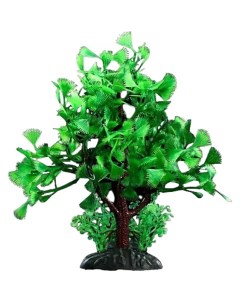 Искусственное растение аквариумное зеленый 15 см 2 шт Пижон