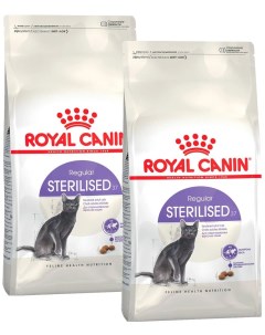 Сухой корм для кошек кастрированных и стерилизованных 2 шт по 1 2 кг Royal canin